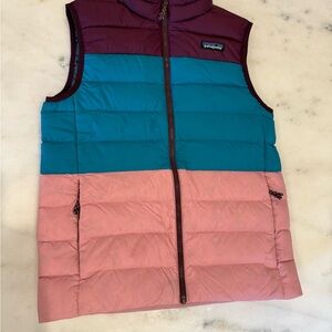 Patagonia Kids' Colorblock Vest - Pink, Blue, Purple